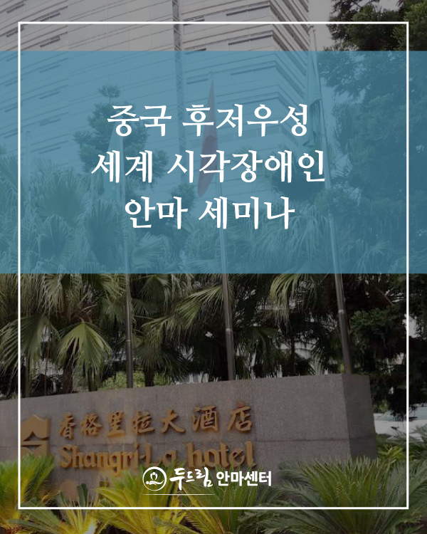 세계 시각장애인 안마 세미나